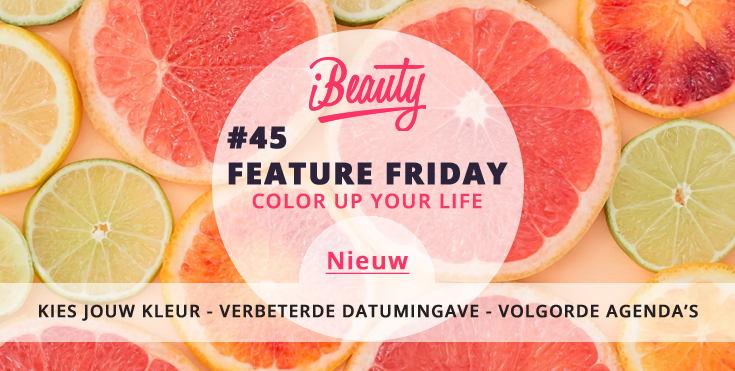 Feature Friday #45 - Kleur personalisatie - Volgorde agenda’s